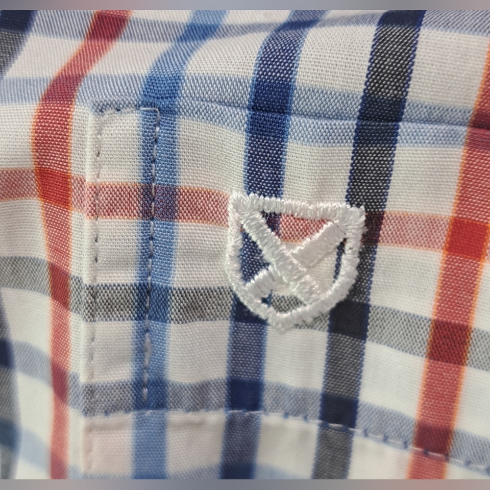 Barbour Men's Button Down Shirt Red Blue Check Bowburn Large - Picture 4 of 16